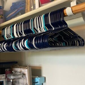Blue and White Closet Accessories for Efficient Storage